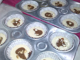 Ponquesitos marmoleados de chocolate y almendras