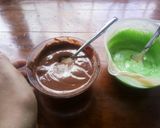 Foto langkah ke 3 dari resep Bolu Zebra Pandan #Nomixer #1telur.
