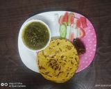 A picture of step 6 of Sarson ka Saag and Makki di Roti.