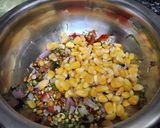 A picture of step 3 of Sweetcorn mung bean sprout salad.