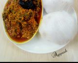 A picture of step 2 of Tuwo shinkafa / rice fufu.