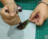 A picture of step 2 of Chocolate leaves.