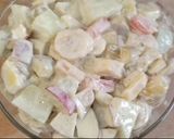 A picture of step 2 of Cream fruits and dry fruits chart #cookpadramadan.