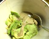 A picture of step 2 of Avocado dip - vegan.