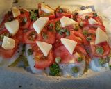 A picture of step 5 of Grilled turbot with Italian-inspired topping.
