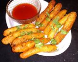 A picture of step 4 of Sooji fingers.