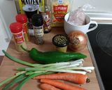 Foto del paso 1 de la receta: Fideos Singapur (fideos de arroz con pollo y verduras)