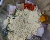 A picture of step 1 of Kadhi pakora.