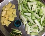 A picture of step 1 of Ridge Gourd (Jhinge)Aloo sabji.