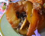Foto del paso 5 de la receta: Manzanas horneadas con queso crema, pasas y praliné de nuez💕