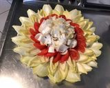 Une image de l'étape 6 de Salade « dôme » aux endives,tomate,champignons et anchois.
