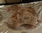 A picture of step 1 of Crispy bacon whole chicken 🍗.