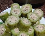 Foto langkah ke 4 dari resep Pare paria kukus isi vegetarian.