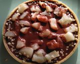 Une image de l'étape 6 de Tarte amandine chocolat.