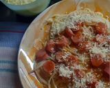 Foto del paso 4 de la receta: Fideos con salsa de salchicha de Viena
