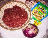 A picture of step 1 of Meatball stew.