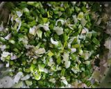 A picture of step 1 of Masaledaar Green onion with potatoes.