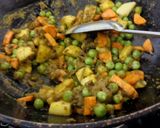 A picture of step 10 of Malabar Mixed Vegetable Kurma.
