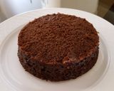 A picture of step 11 of Chocolate cake topped w homemade custard ice cream.