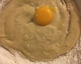 A picture of step 4 of Black and White Conchas 🤍.