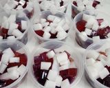 Foto langkah ke 5 dari resep Taro milk cheese aka ubee jelly salad.