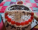 A picture of step 8 of Black forest cake.