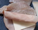 Sajttal, sonkával töltött csirkemell basmati rizzsel recept fázis 2 fotója