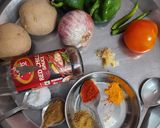 A picture of step 1 of Spicy shimla mirch.