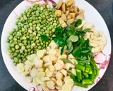 A picture of step 1 of Gujrati Kadhi Masala.