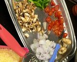 A picture of step 1 of Veggies pizza.