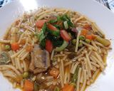 Foto del paso 3 de la receta 109. Fideos con costilla y menestra