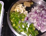 A picture of step 1 of Matar / green peas pulao.