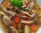 Zöldséges laska gomba leves recept fázis 3 fotója