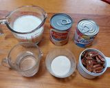 A picture of step 1 of Three Milks Gelatin with Pecans.