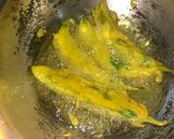 A picture of step 3 of Cut mirchi bhajji.