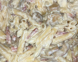 Foto del paso 5 de la receta: Macarrones con nata, bacon, queso y champiñones