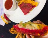A picture of step 20 of Colourful Suji sandvich.