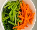 Hình bước làm 1 của món Bún xào siêu topping