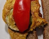 Vegán omlett, cukkinis-paradicsomos recept fázis 4 fotója
