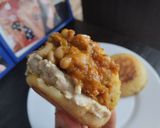 Foto del paso 4 de la receta: Arepas🫓 de maíz🌽tierno rellenas de dip de🫘frijol zanahoria🥕 y pimientos🌶️ tatemados🥙🌯