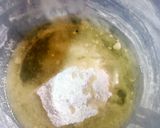A picture of step 4 of Ombre cake(without oven).