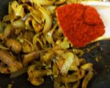 A picture of step 11 of Dawat basmati brown rice mushroom spinach veg biryani.