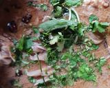 A picture of step 10 of Chicken drumstick Pad Thai (ish) in a spicy coconut sauce.