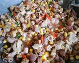 Foto langkah ke 5 dari resep Onseng Cumi Asin Tempe Jagung Tauco.