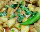 A picture of step 3 of Brinjal ki sabzi.