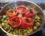 Foto del paso 5 de la receta Alcachofas con jamón, habas y guisantes