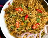 A picture of step 7 of Leftover Mutton Keema Fried Rice.