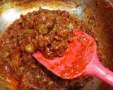 A picture of step 5 of Achaari Keema Matar (mutton).