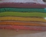 Foto langkah ke 9 dari resep Rainbow cake / tart rainbow (pelangi).