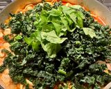 A picture of step 4 of Creamy Tomato, Tortellini, Sausage and Kale Soup.